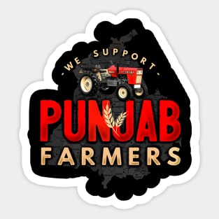 We support Punjab farmers Sticker